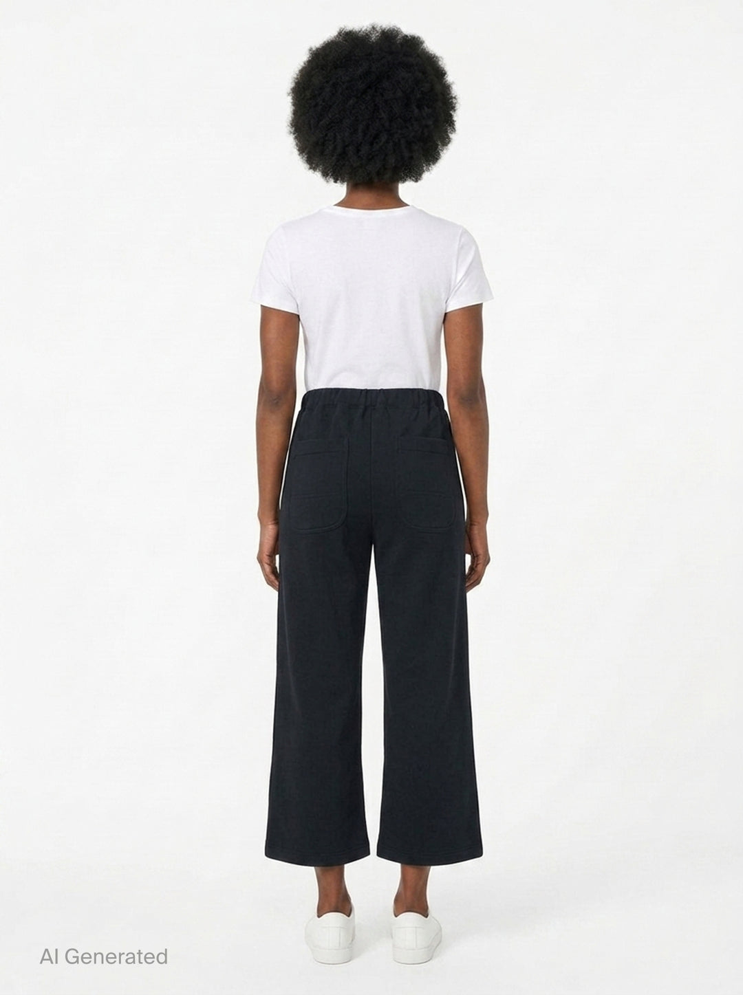 Polyester Jersey Wide-Leg Pants | Comme des Garçons Black | Club21 - back