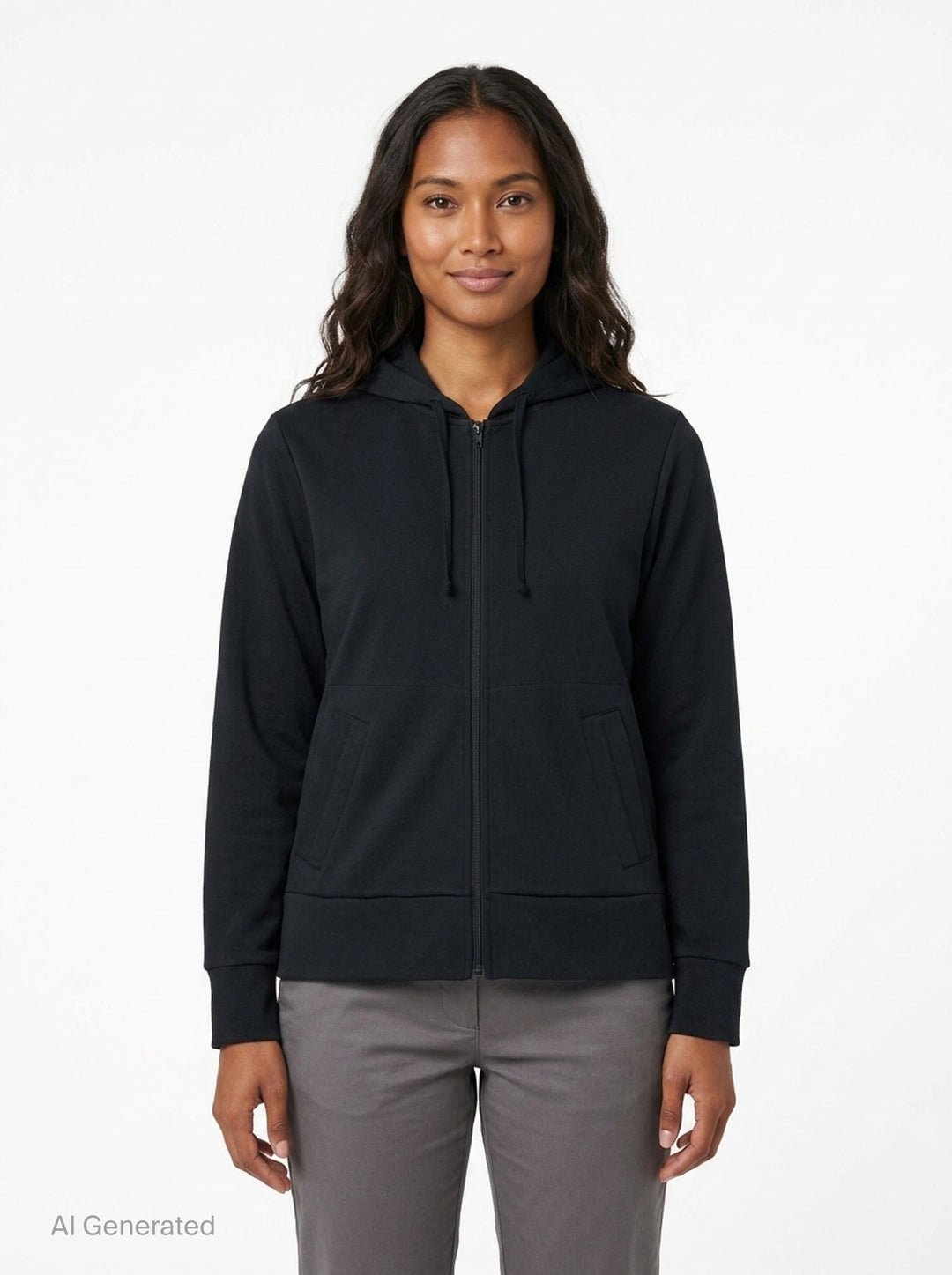 Polyester Jersey Zip Hoodie | Comme des Garçons BLACK | Club21 - front