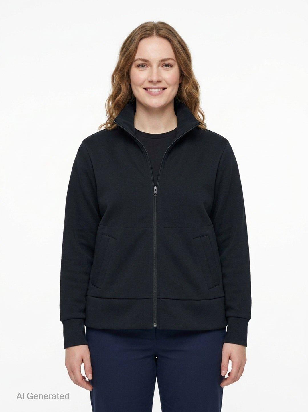 Polyester Jersey Zip Jacket | Comme des Garçons Black | Club21 - front