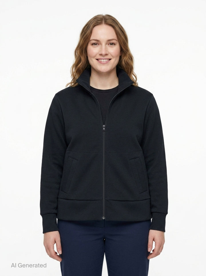 Polyester Jersey Zip Jacket | Comme des Garçons Black | Club21 - front