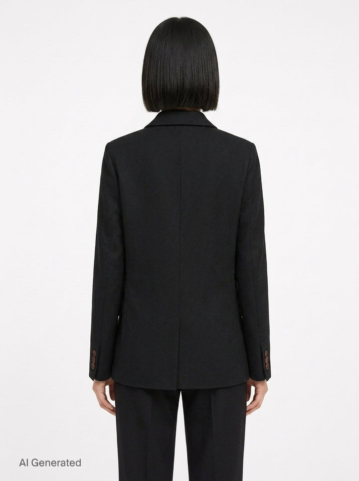 Ruffled Gabardine Blazer | Comme des Garçons BLACK | Club21 - back