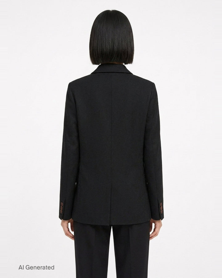 Ruffled Gabardine Blazer | Comme des Garçons BLACK | Club21 - back