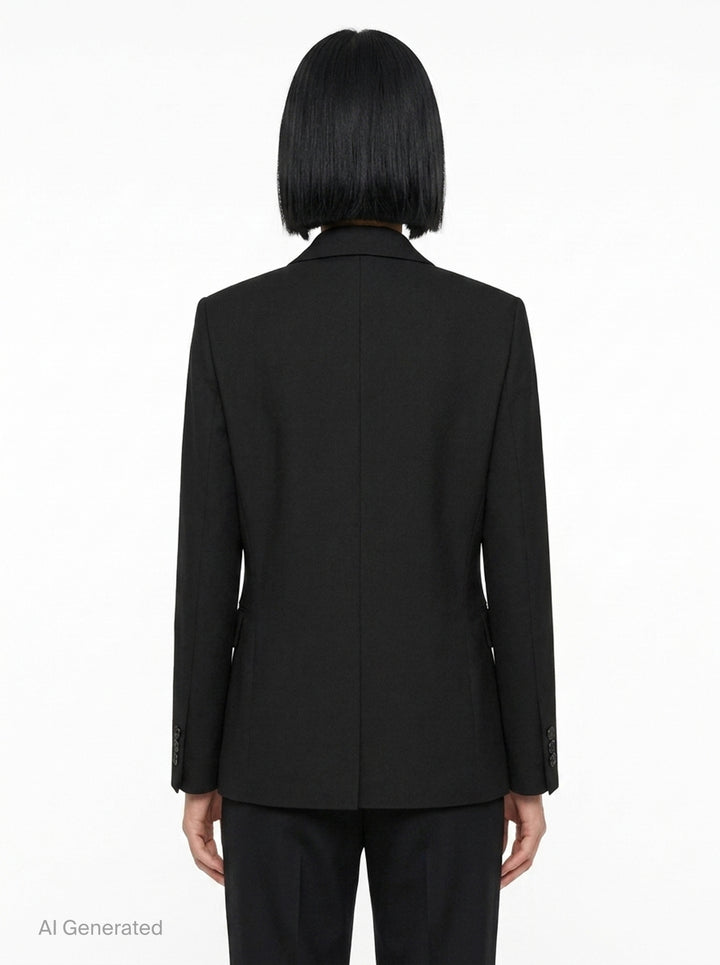 Wool Tropical Peter Pan Collar Jacket | Comme des Garçons BLACK | Club21 - back