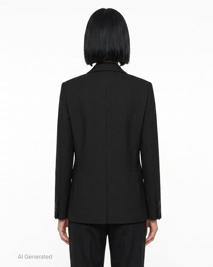 Wool Tropical Peter Pan Collar Jacket | Comme des Garçons BLACK | Club21 - back