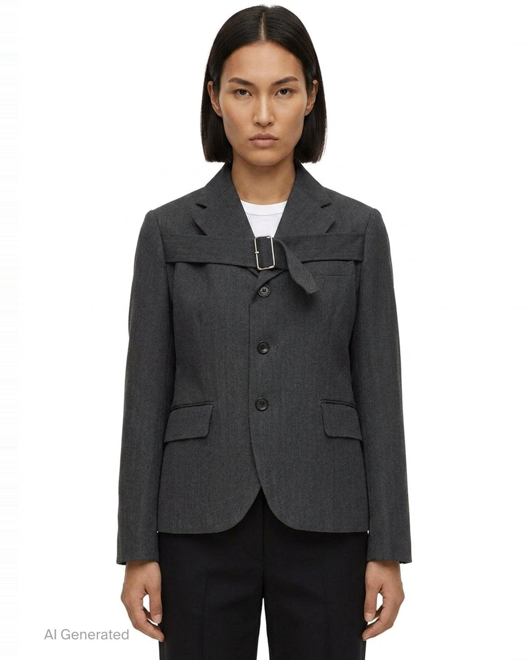 Buckle Collar Tailored Blazer | Comme des Garçons Comme des Garçons | Club21 - front