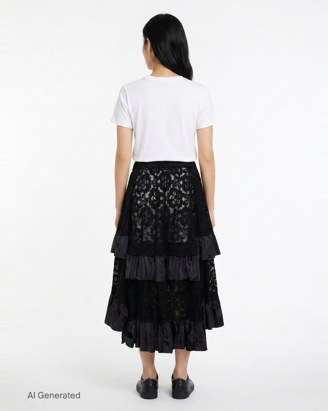 Lace Ruffle Midi Skirt | Comme des Garçons Comme des Garçons | Club21 - back