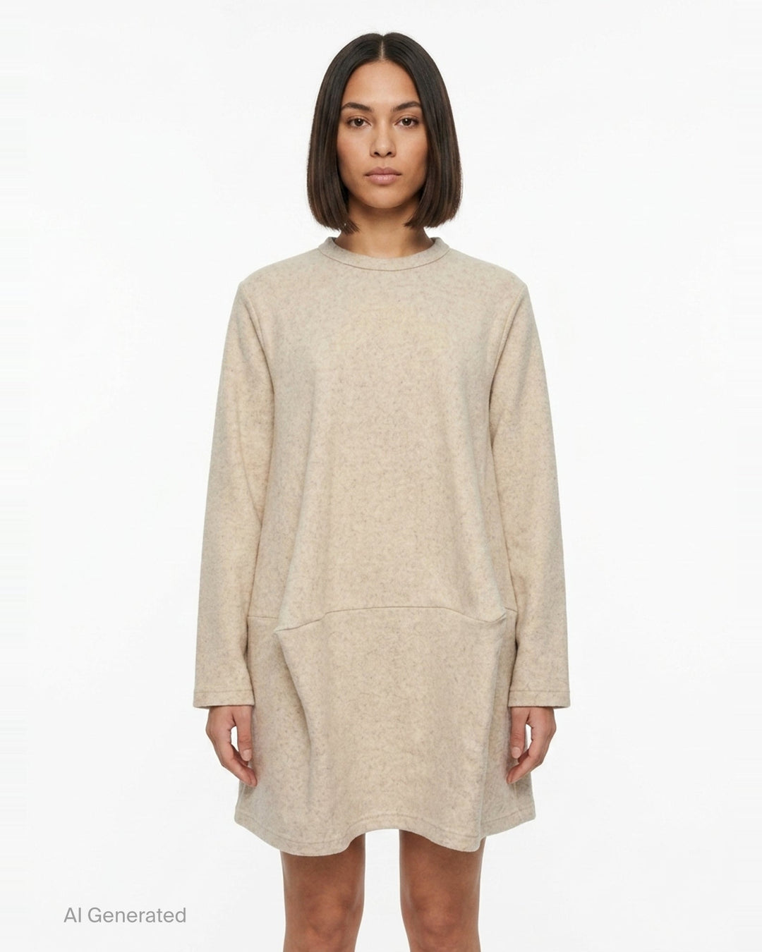 Long Sleeve Crewneck Dress | Comme des Garçons Comme des Garçons | Club21 - front