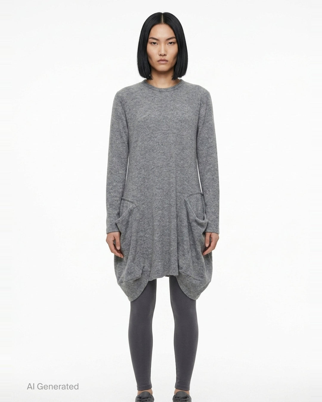 Long Sleeve Crewneck Dress | Comme des Garçons Comme des Garçons | Club21 - front