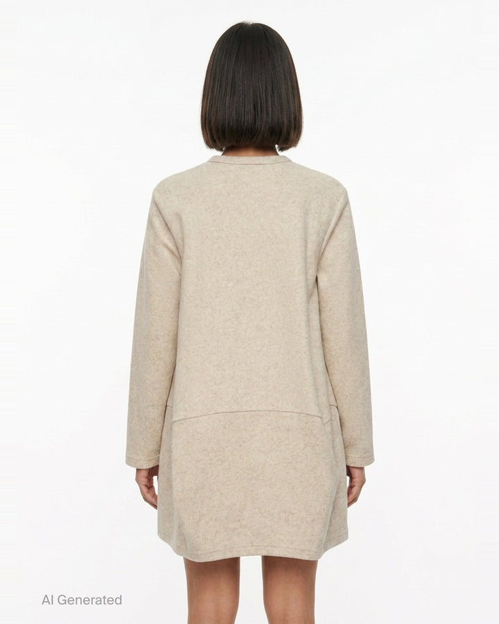 Long Sleeve Crewneck Dress | Comme des Garçons Comme des Garçons | Club21 - back