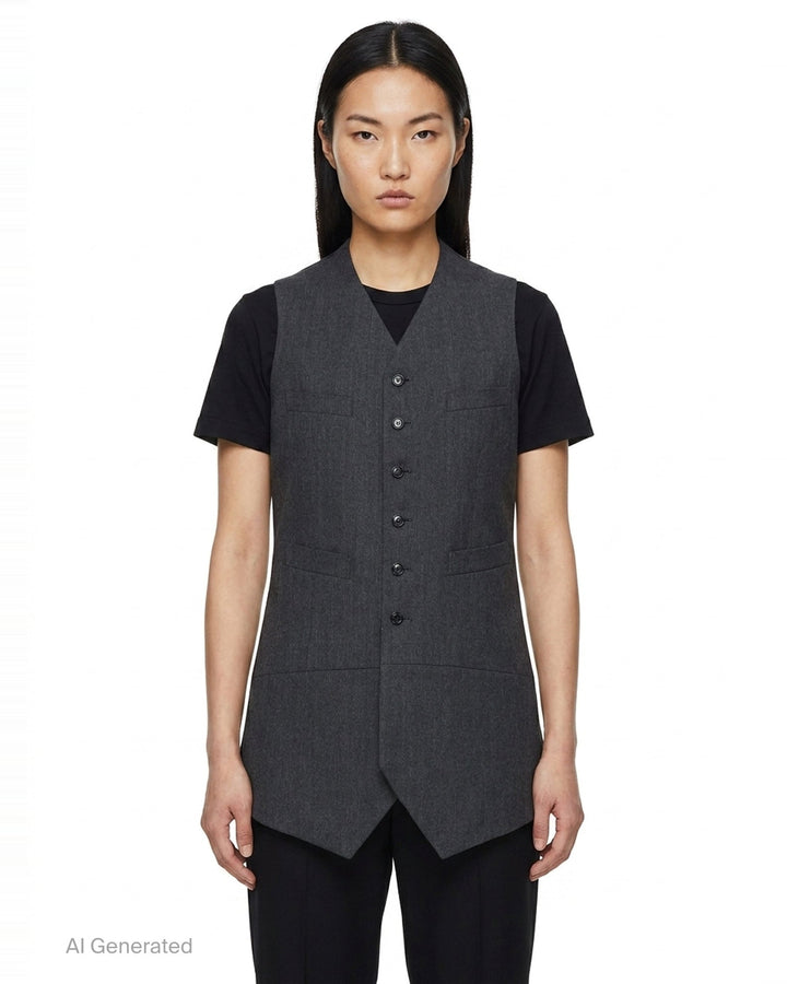 Longline Button Vest | Comme des Garçons Comme des Garçons | Club21 - front