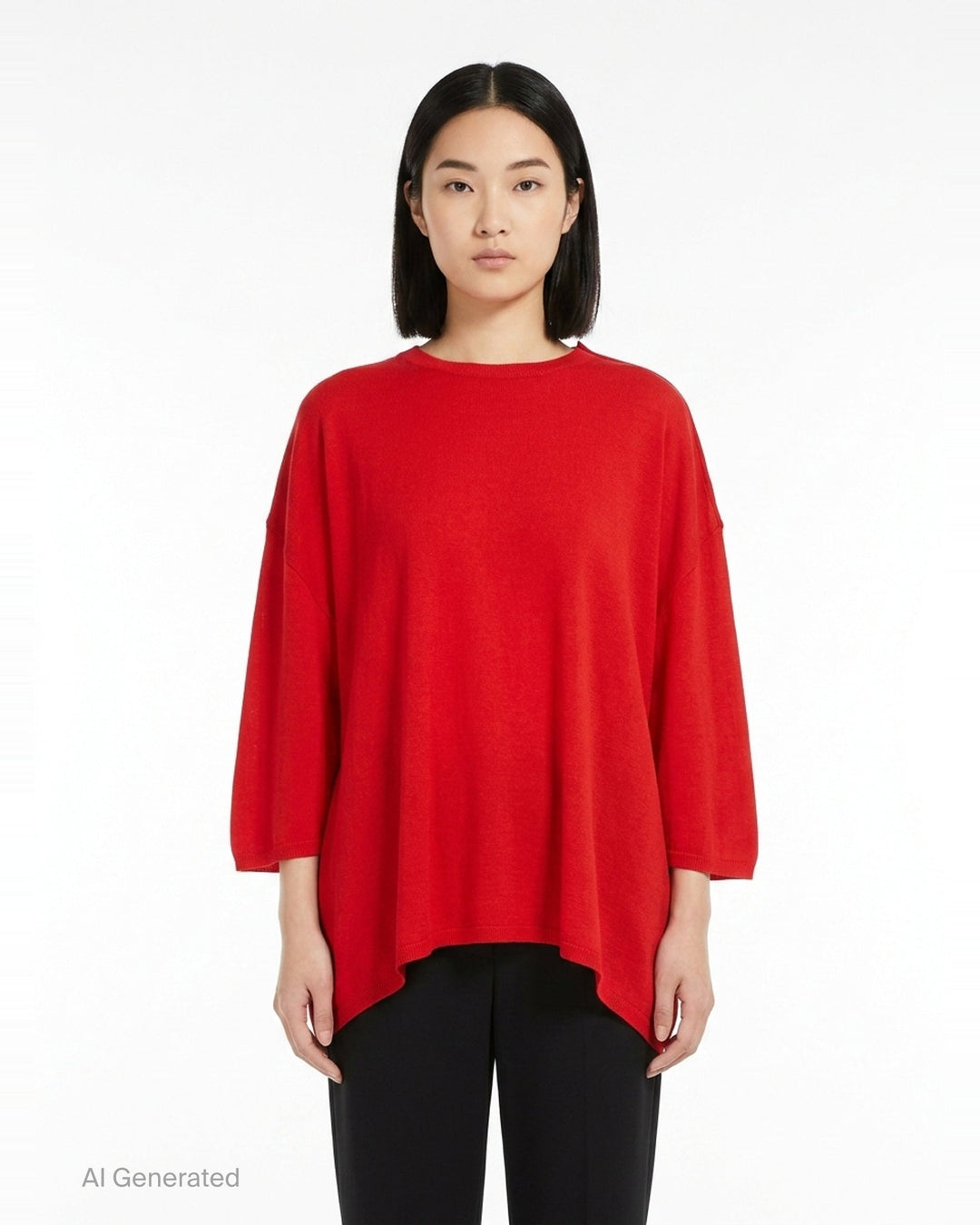 Oversized Curved Hem Knit Top | Comme des Garçons Comme des Garçons | Club21 - front