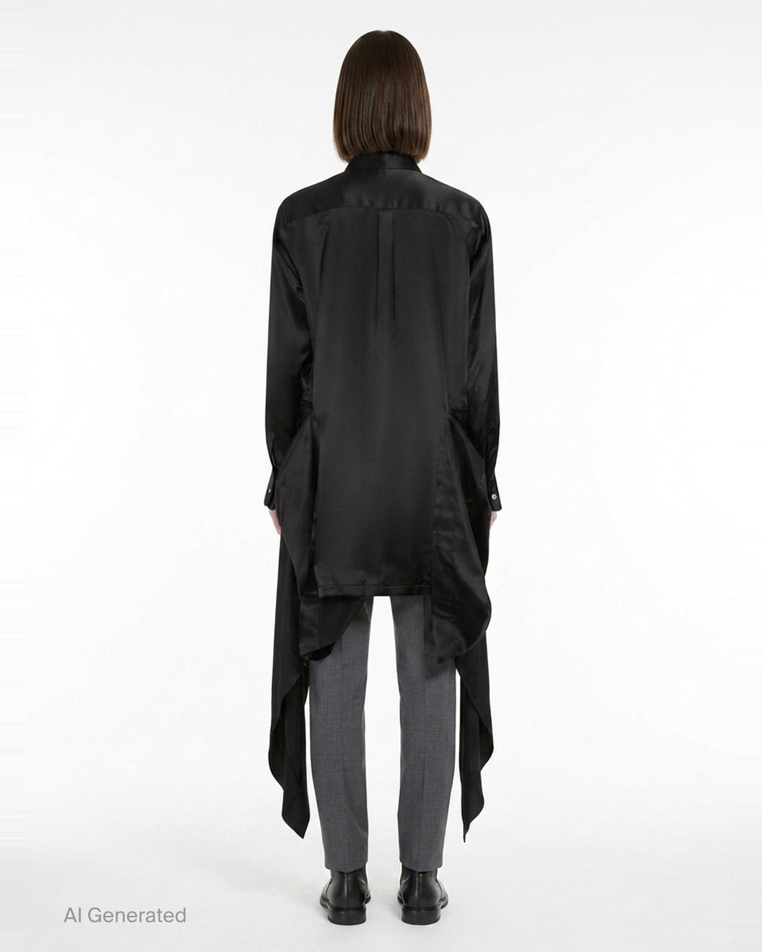 Satin Rounded Collar Blouse | Comme des Garçons Girl | Club21 - back