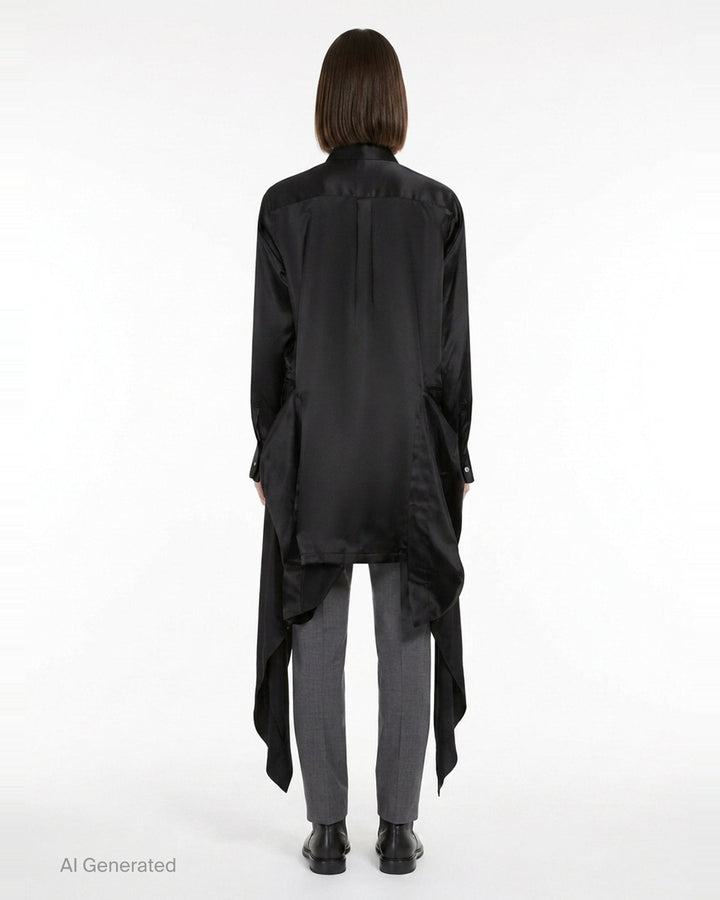 Satin Rounded Collar Blouse | Comme des Garçons Girl | Club21 - back