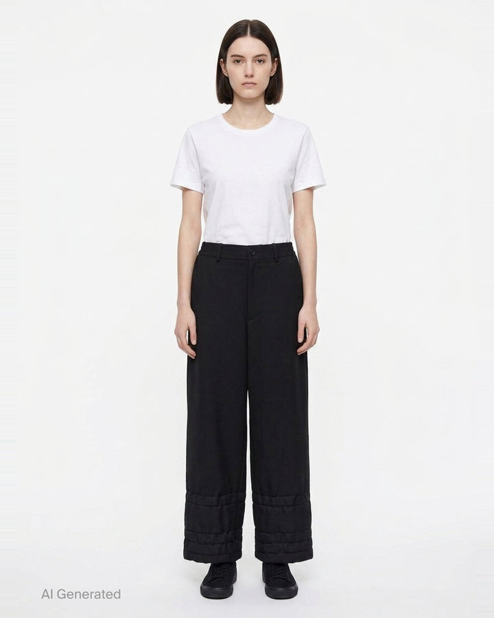 Wide Leg Layered Ruffle Pants | Comme des Garçons Comme des Garçons | Club21 - front