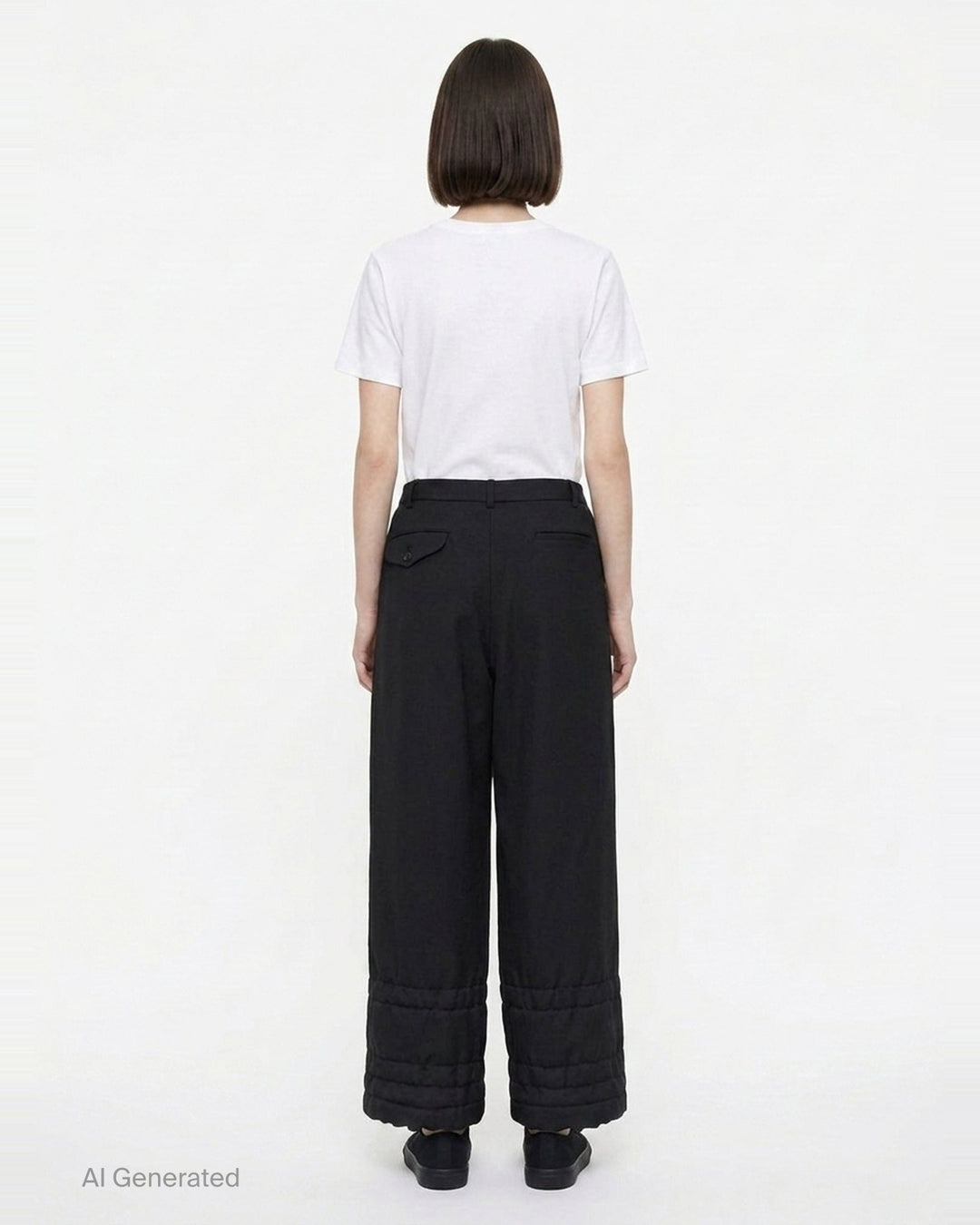 Wide Leg Layered Ruffle Pants | Comme des Garçons Comme des Garçons | Club21 - back