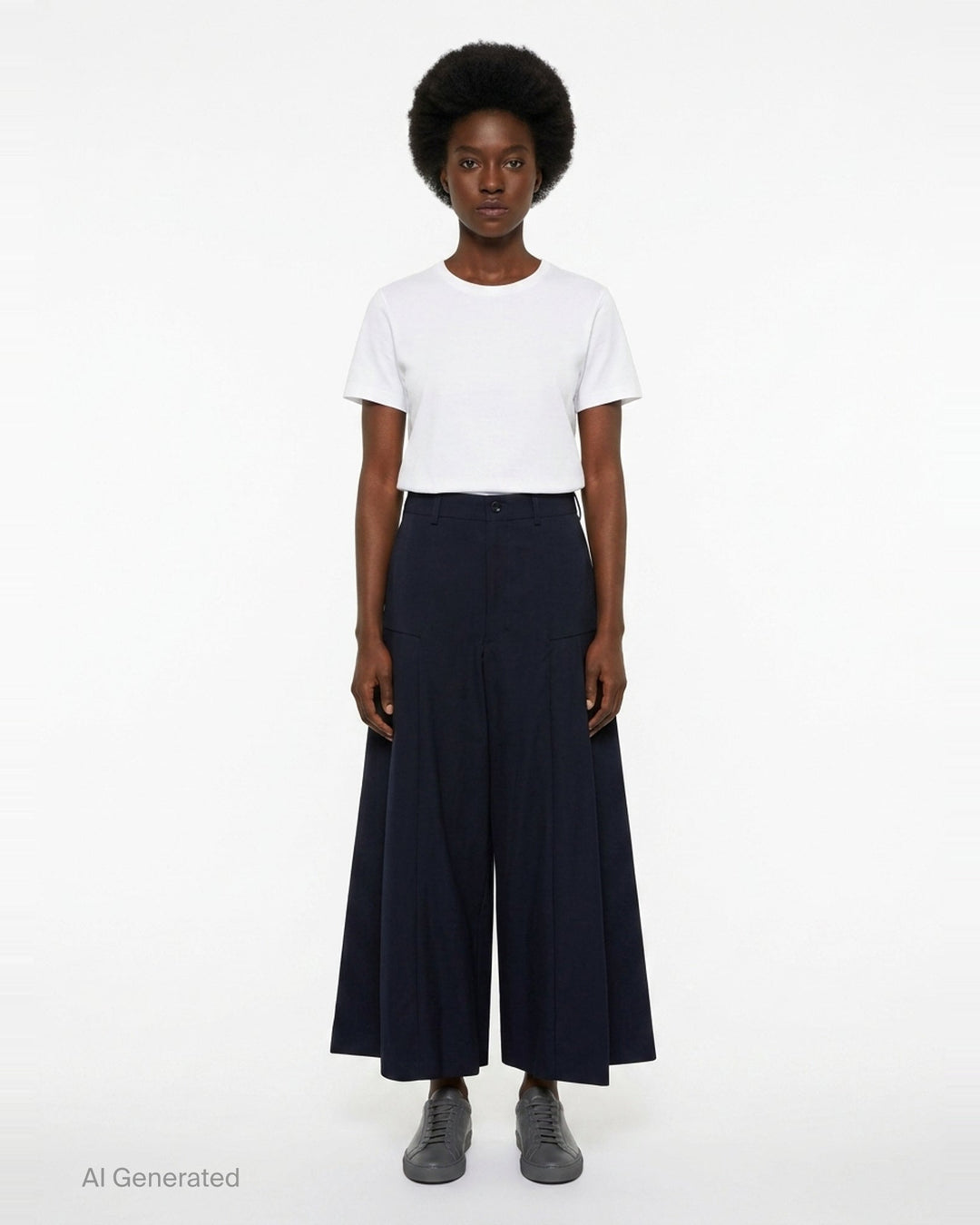 Wide-Leg Pleated Flare Trousers | Comme des Garçons Comme des Garçons | Club21 - front