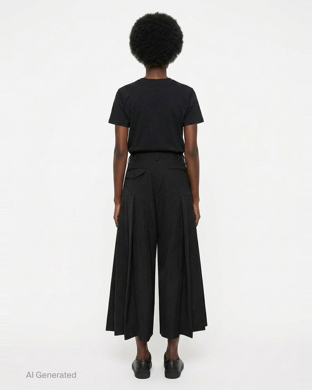 Wide-Leg Pleated Flare Trousers | Comme des Garçons Comme des Garçons | Club21 - back
