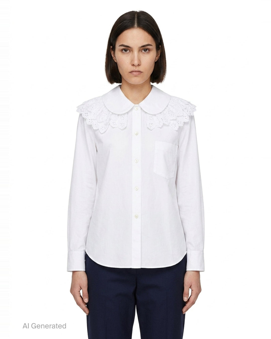 Lace Collar Peter Pan Blouse | Comme des Garçons Girl | Club21 - front