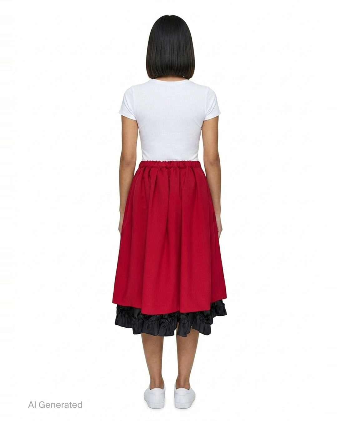 Pleated Drawstring Midi Skirt | Comme des Garçons | Club21 - back