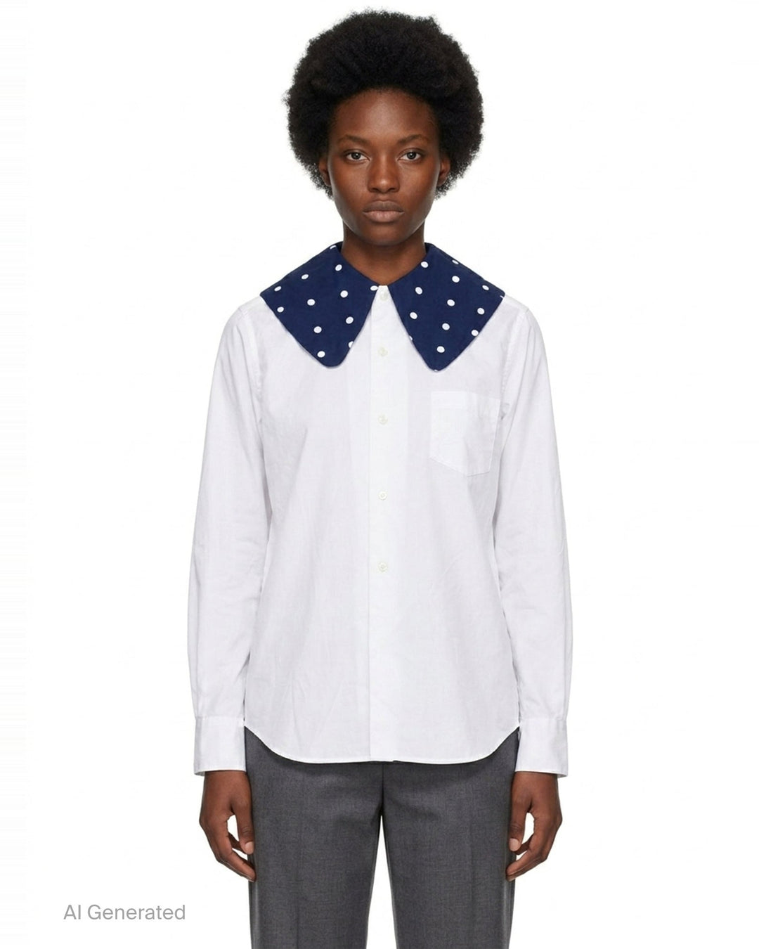 Polka Dot Collar Blouse | Comme des Garçons Girl | Club21 - front