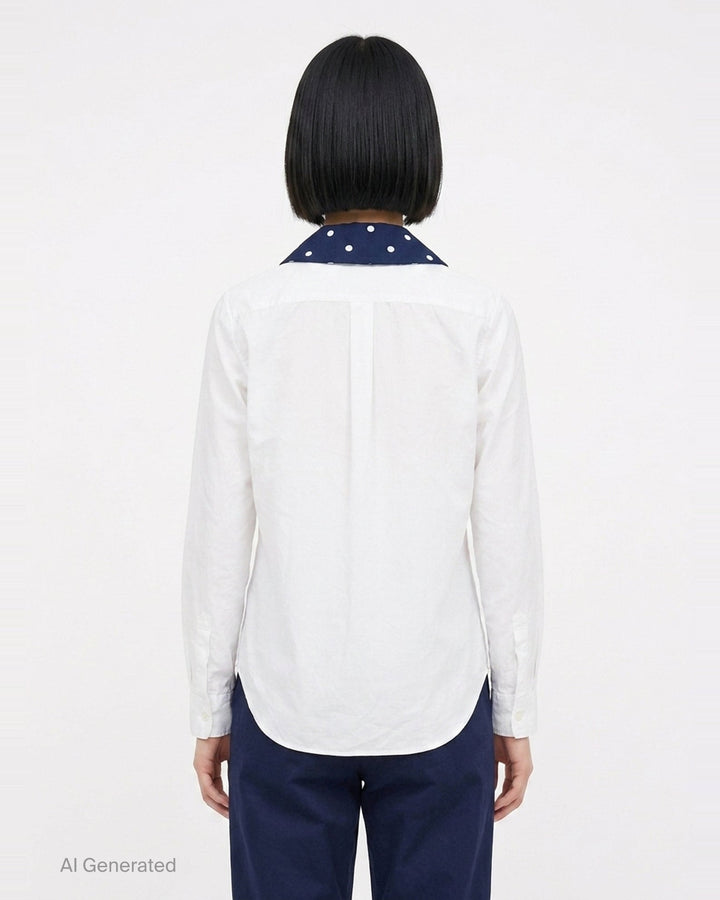 Polka Dot Contrast Collar Blouse | Comme des Garçons Girl | Club21 - back