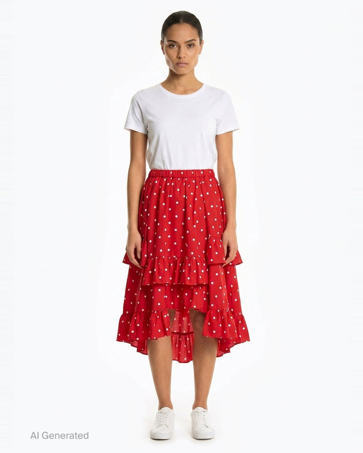 Polka Dot Midi Skirt | Comme des Garçons Girl | Club21 - front