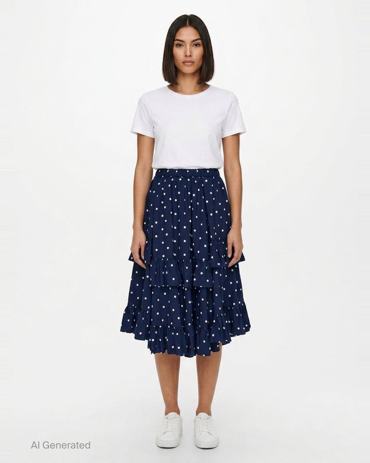 Polka Dot Midi Skirt | Comme des Garçons Girl | Club21 - front