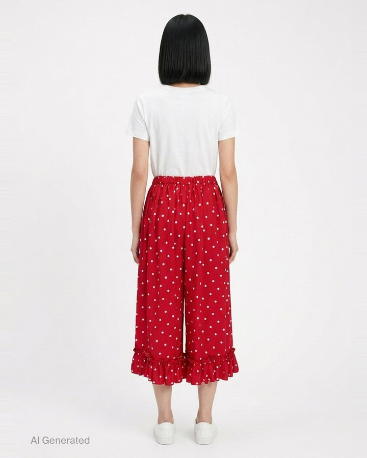 Polka Dot Wide-Leg Pants | Comme des Garçons Girl | Club21 - back