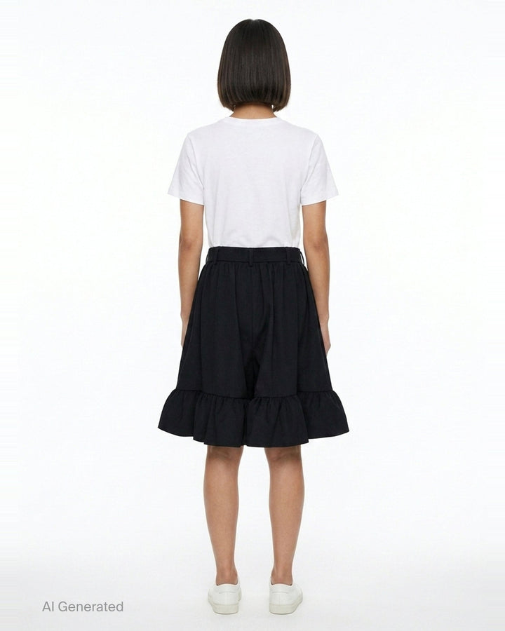 Ruffle Hem Flare Shorts | Comme des Garçons Girl | Club21 - back