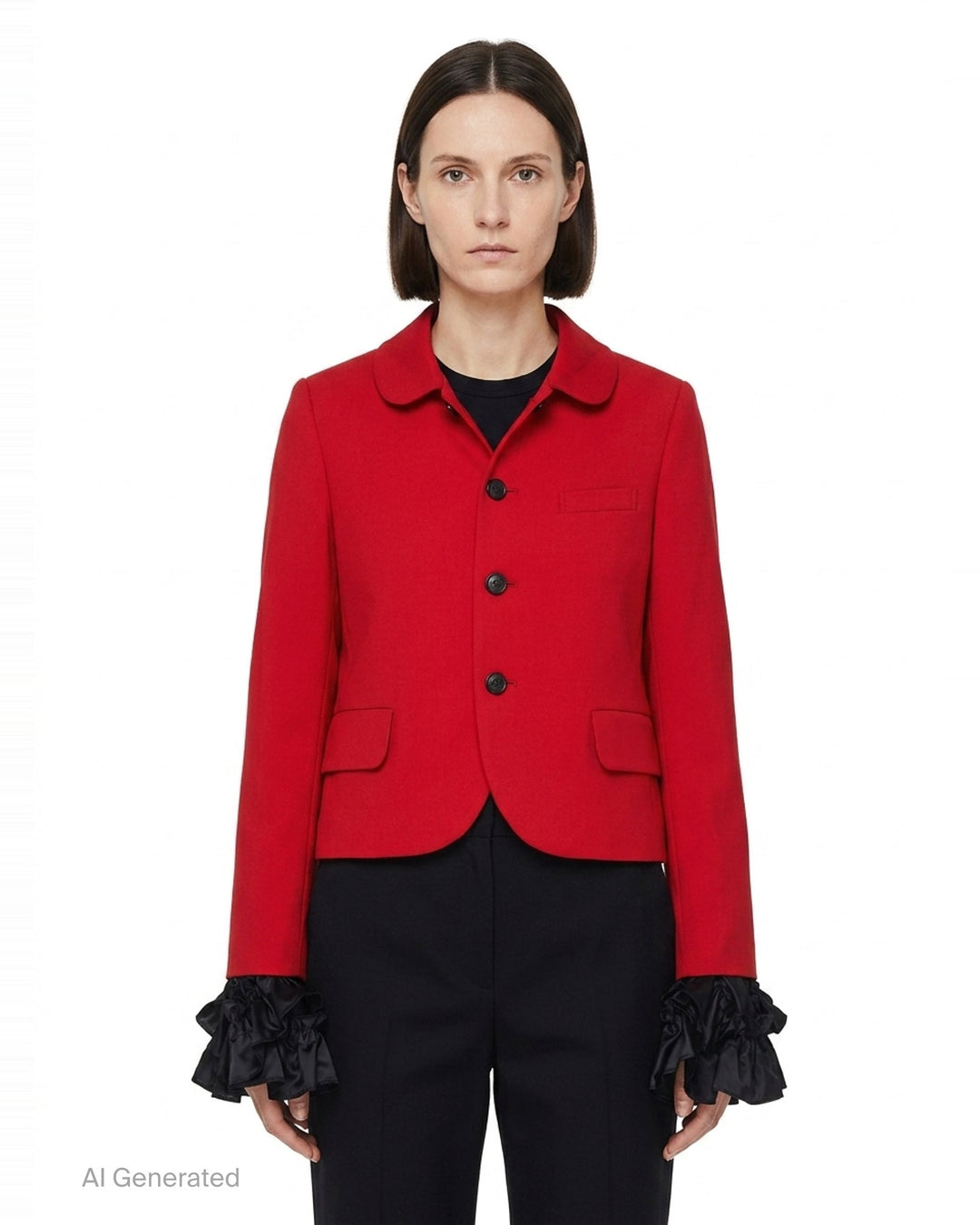 Tailored Jacket with Taffeta Cuffs | Comme des Garçons Girl | Club21 - front