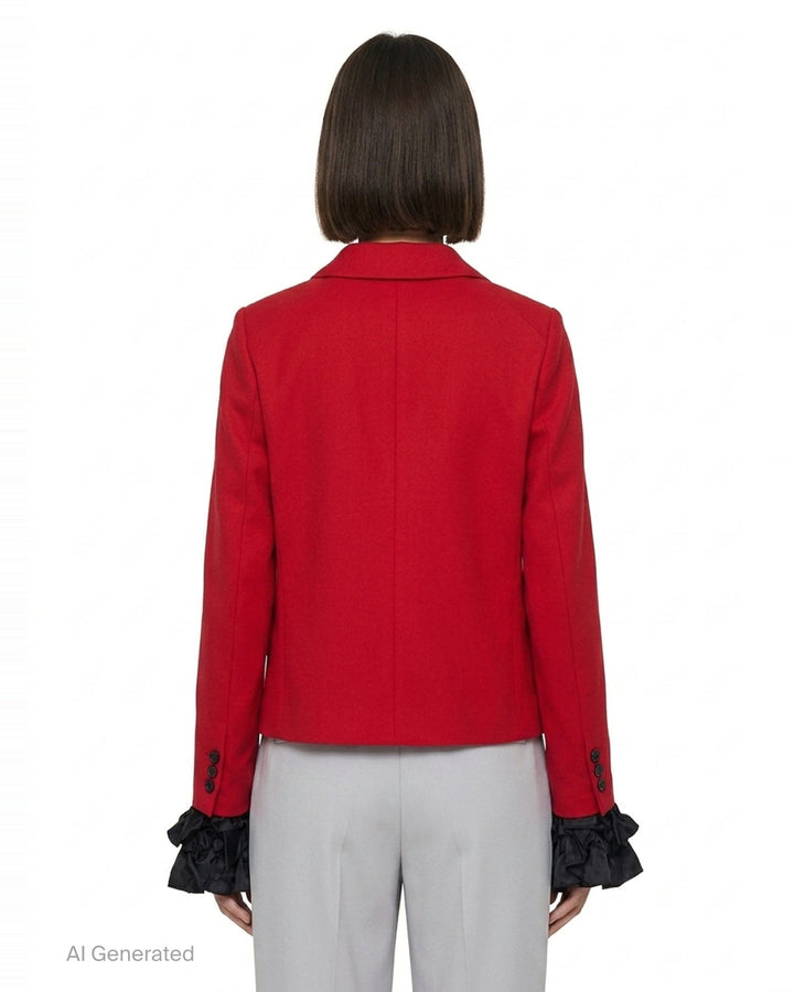 Tailored Jacket with Taffeta Cuffs | Comme des Garçons Girl | Club21 - back