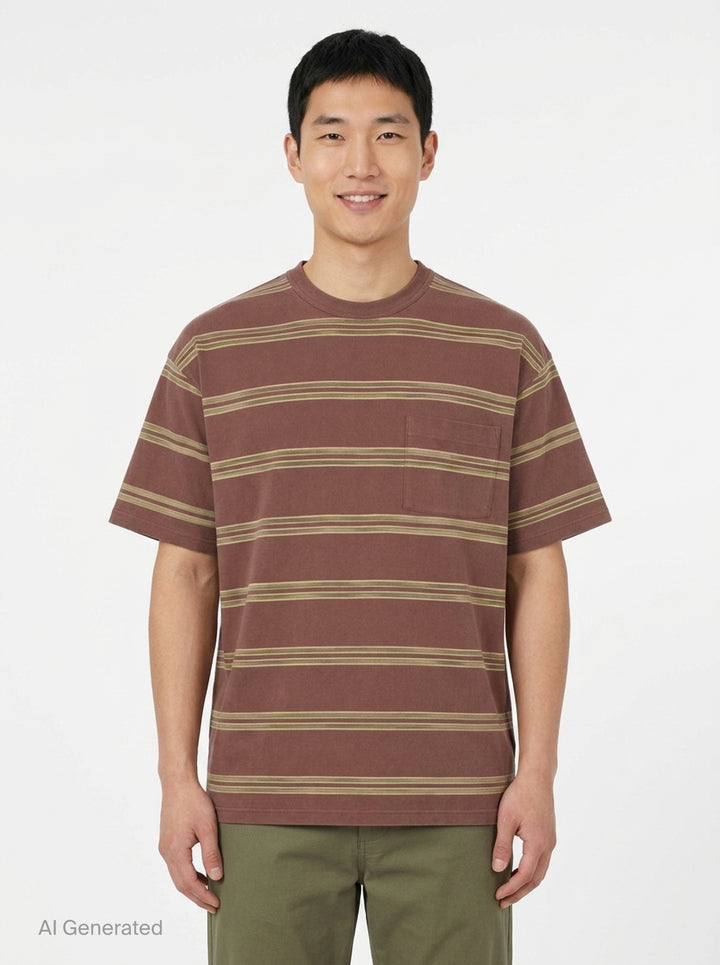 Cotton Jersey Stripe Tee | Comme des Garçons Homme | Club21 - front