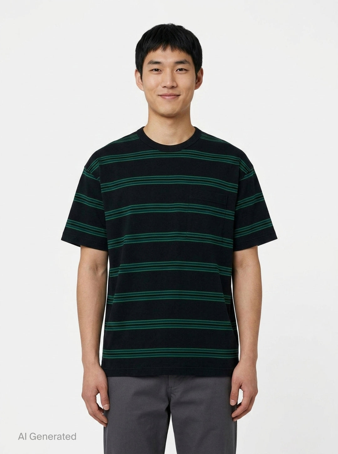 Cotton Jersey Stripe Tee | Comme des Garçons Homme | Club21 - front