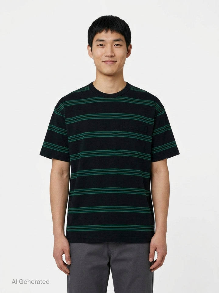Cotton Jersey Stripe Tee | Comme des Garçons Homme | Club21 - front