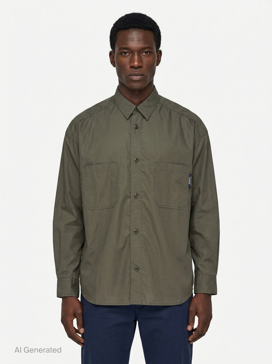 Cotton Ripstop Long Sleeve Shirt | Comme des Garçons Homme | Club21 - front