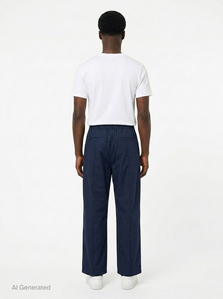 Cotton Twill Wide Leg Pants | Comme des Garçons Homme | Club21 - back