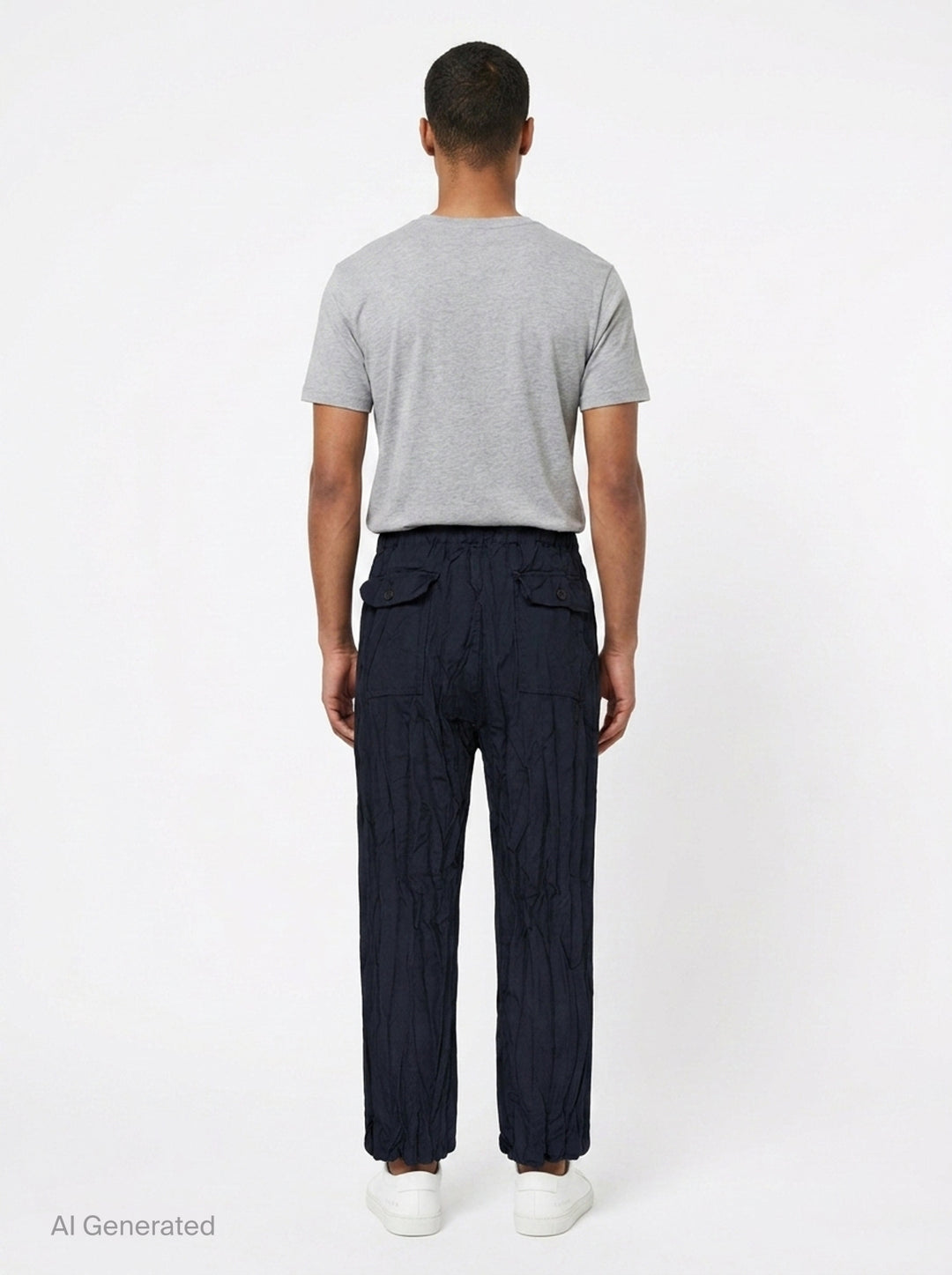 Crinkled Drawstring Pants | Comme des Garçons Homme | Club21 - back