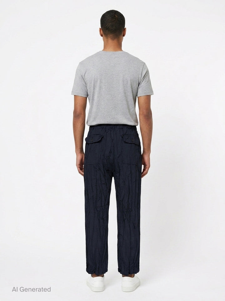 Crinkled Drawstring Pants | Comme des Garçons Homme | Club21 - back
