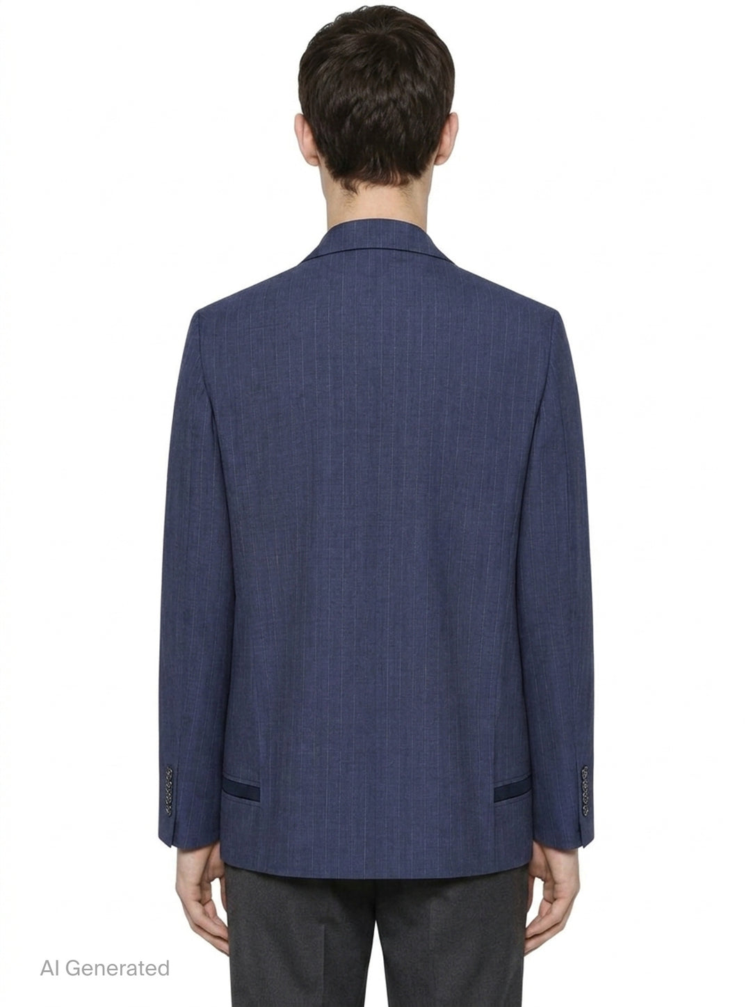 Pinstripe Wool Double Jacket | Comme des Garçons Homme Deux | Club21 - back