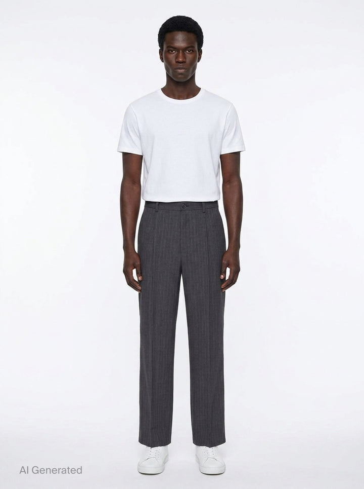 Wool Dobby Stripe Pants | Comme des Garçons Homme Deux | Club21 - front