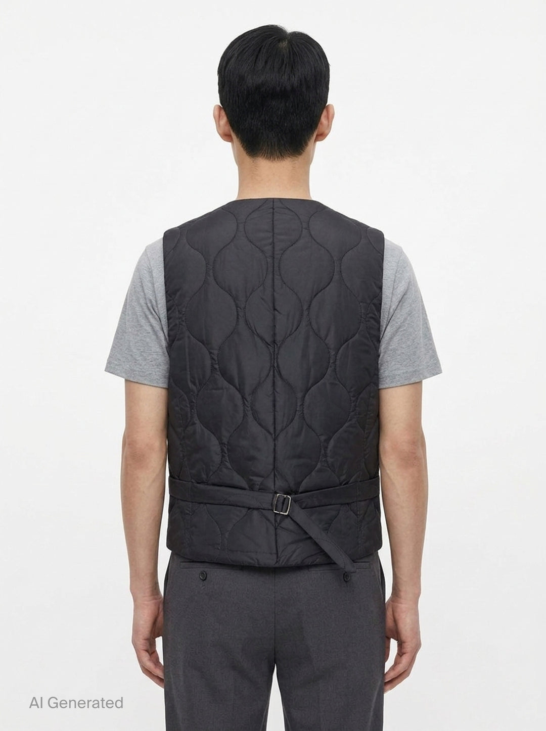 Wool Gabardine Quilted Vest | Comme des Garçons Homme Deux | Club21 - back