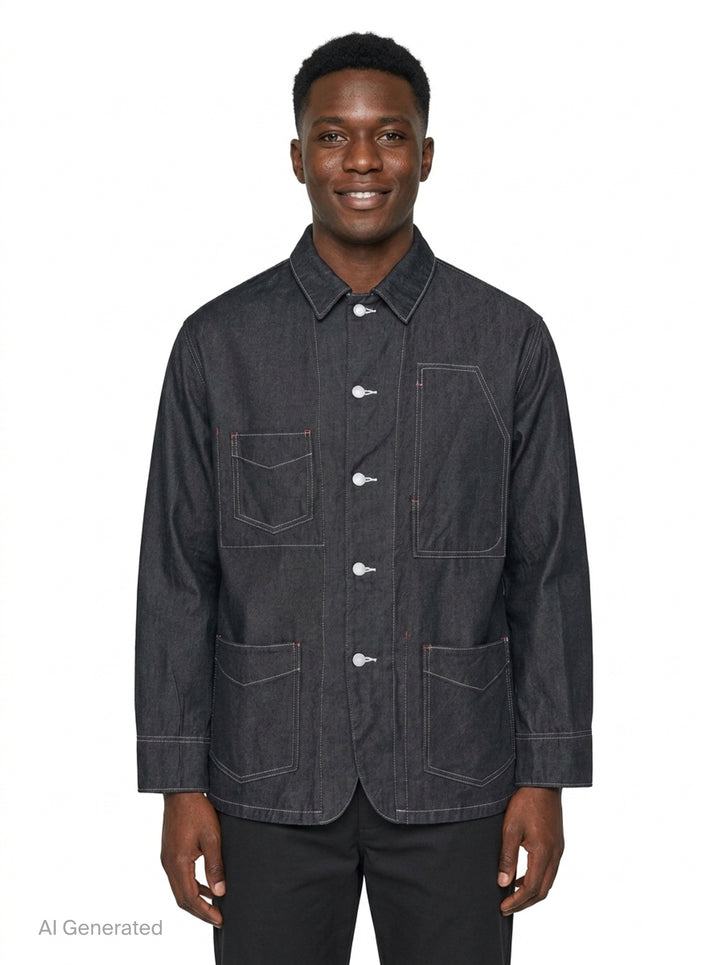 Garment Dyed Denim Blouson | Comme des Garçons Homme | Club21 - front