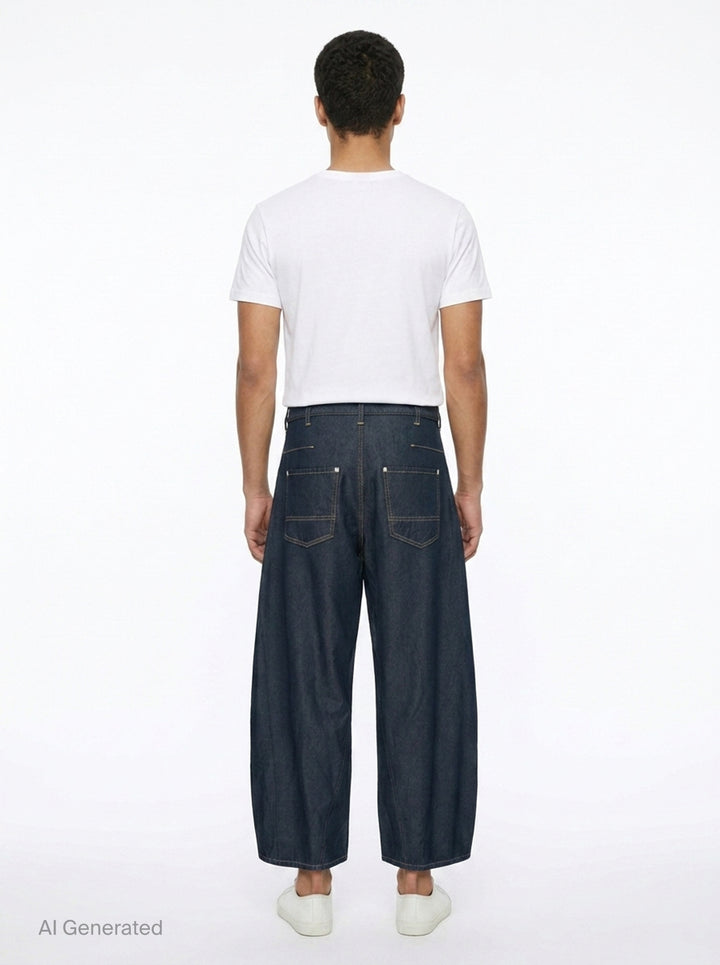 Garment Dyed Wide Leg Jeans | Comme des Garçons Homme | Club21 - back