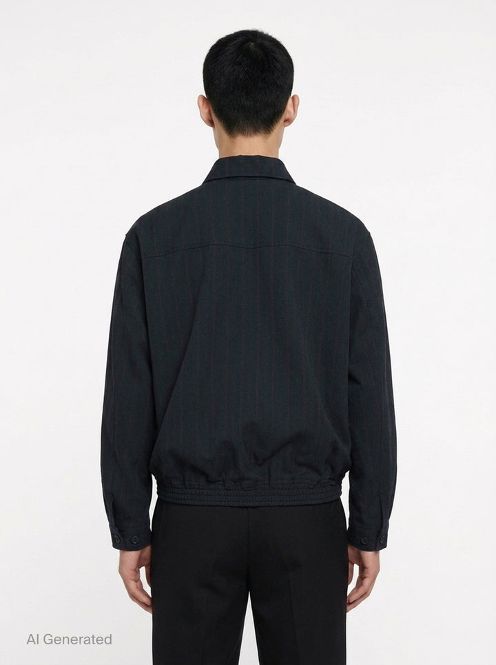 Herringbone Stripe Blouson | Comme des Garçons Homme | Club21 - back