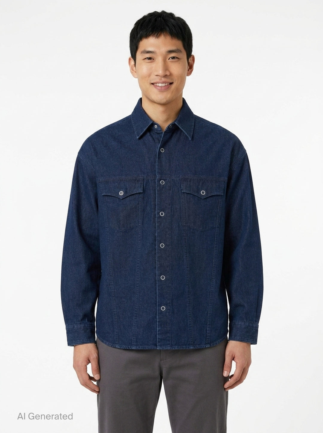 Light Oz Long Sleeve Denim Shirt | Comme des Garçons Homme | Club21 - front