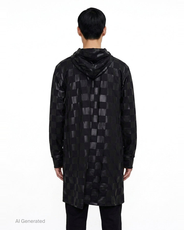 Glossy PU Print Long Sleeve Jacket | Comme des Garçons Homme Plus | Club21 - back
