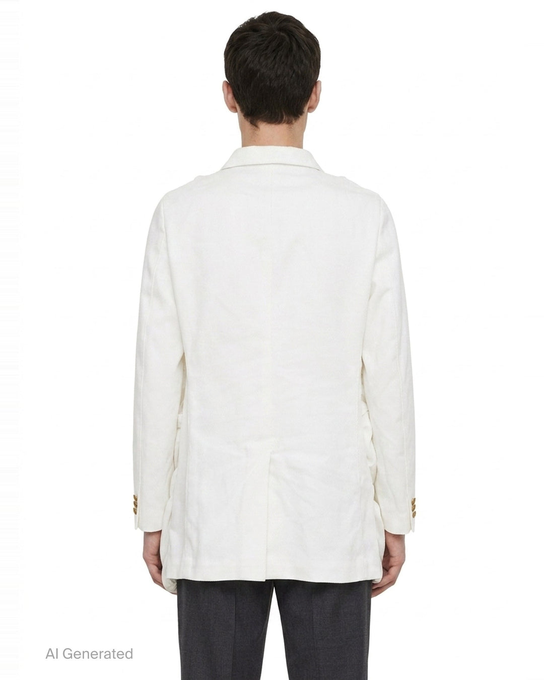 Heavy Kersey Ruched Jacket | Comme des Garçons Homme Plus | Club21 - back