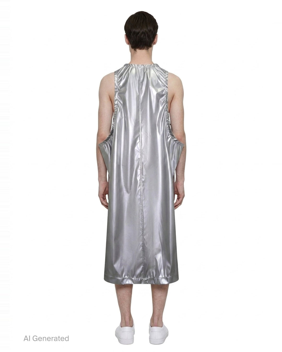 Metallic Enamel Halter Dress | Comme des Garçons Homme Plus | Club21 - back
