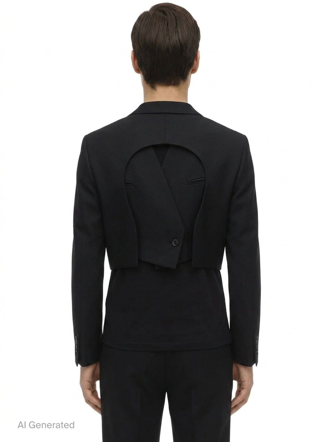 Patchwork Wool Blazer | Comme des Garçons Homme Deux | Club21 - back