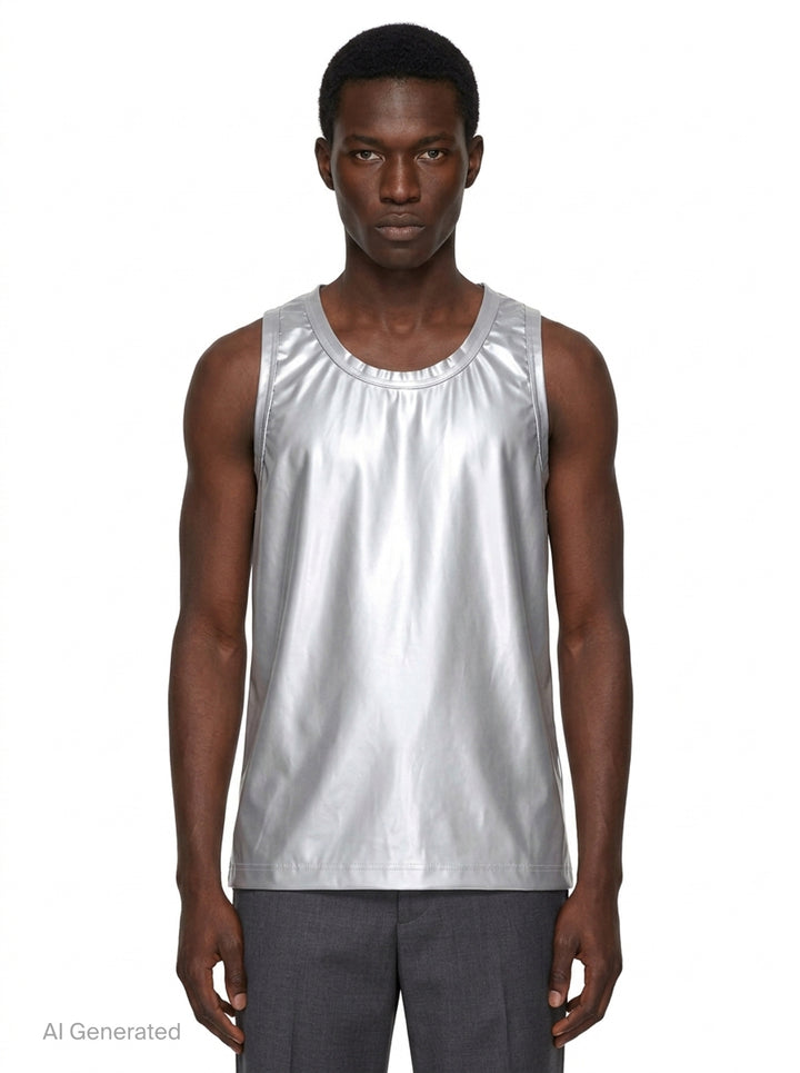 Polyurethane Enamel Tank Top | Comme des Garçons Homme Plus | Club21 - front